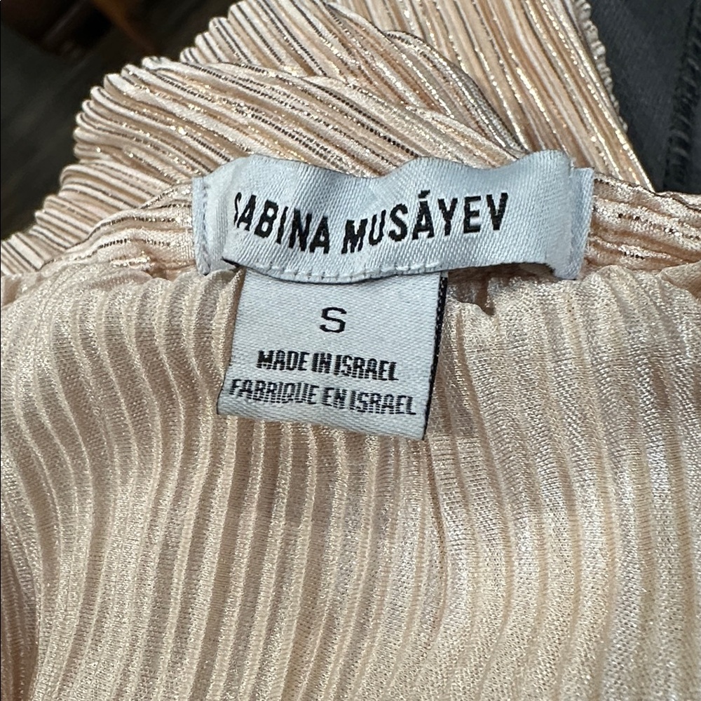 NWOT Sabina Musayev Donna Dress Pearl Blush Size Small - Picture 13 of 15